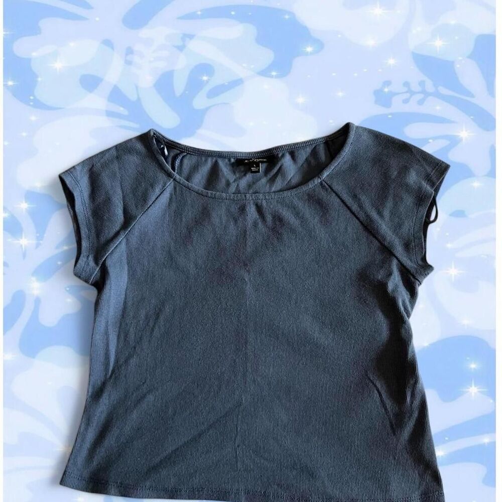 Self Esteem Blue Ribbed Top - Picture 2 of 8